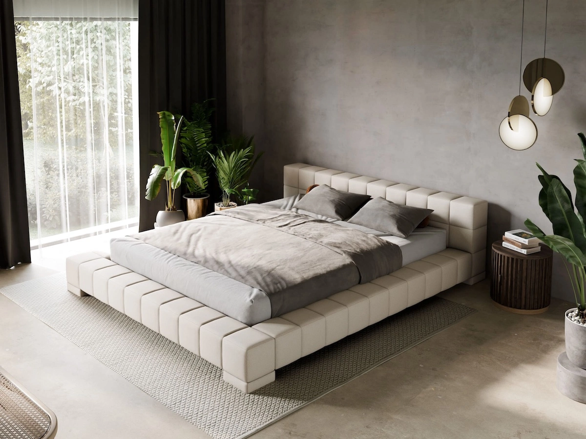 Łóżko tapicerowane Lorenzo New New Design – widok z góry